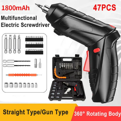 Mini surubelnita electrica, accesorii incluse, 2 moduri de utilizare, acumulator 3,6V