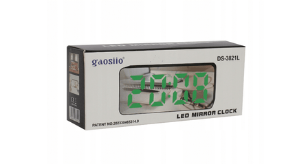 Ceas multifunctional cu LED stil oglinda curbata, alarma dig
