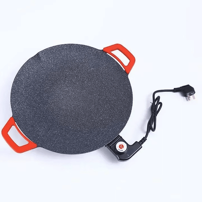 Tigaie tip gratar electric Pexor 40 CM, Gatire fara ulei, Interior-Exterior, Aluminiu