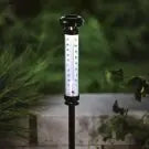 Termometru Solar de Grădină cu LED Alb Rece 2buc