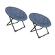 2xScaune gradina, Moon, pliabil, otel/textil, gri antracit