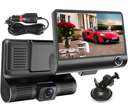Cameră Video ULTRA HD  Auto Triplă Fata/Spate/Interior