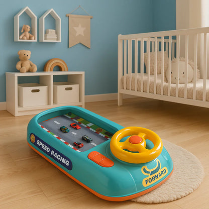 Jucarie Interactiva volan de condus cu circuit curse, sunete si functii,