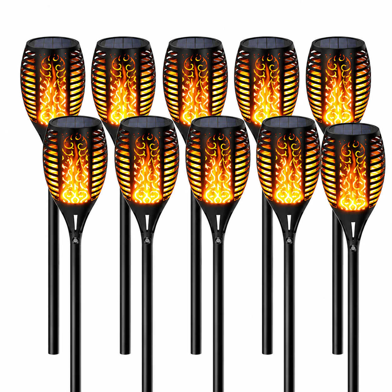 Set 10 lampi flacara solara