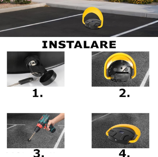 Blocator Parcare Solar - Control Telecomandă