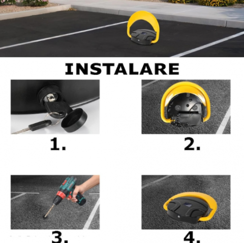 Blocator Parcare Solar - Control Telecomandă