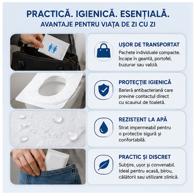 Set 50 De Huse Igienice Pentru Colac De Toaleta