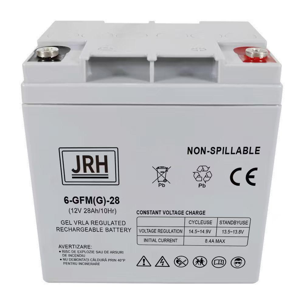 Acumulator GEL JRH 12V 28Ah VRLA – UPS, Alarme, Sisteme Sola