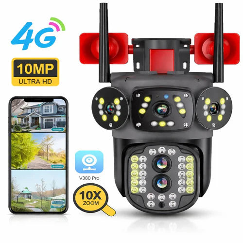 Camera tripla cu 2 Alarme, 4G