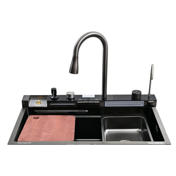 Chiuvetă de bucătărie multifuncțională otel inoxidabil LED 70x45x25