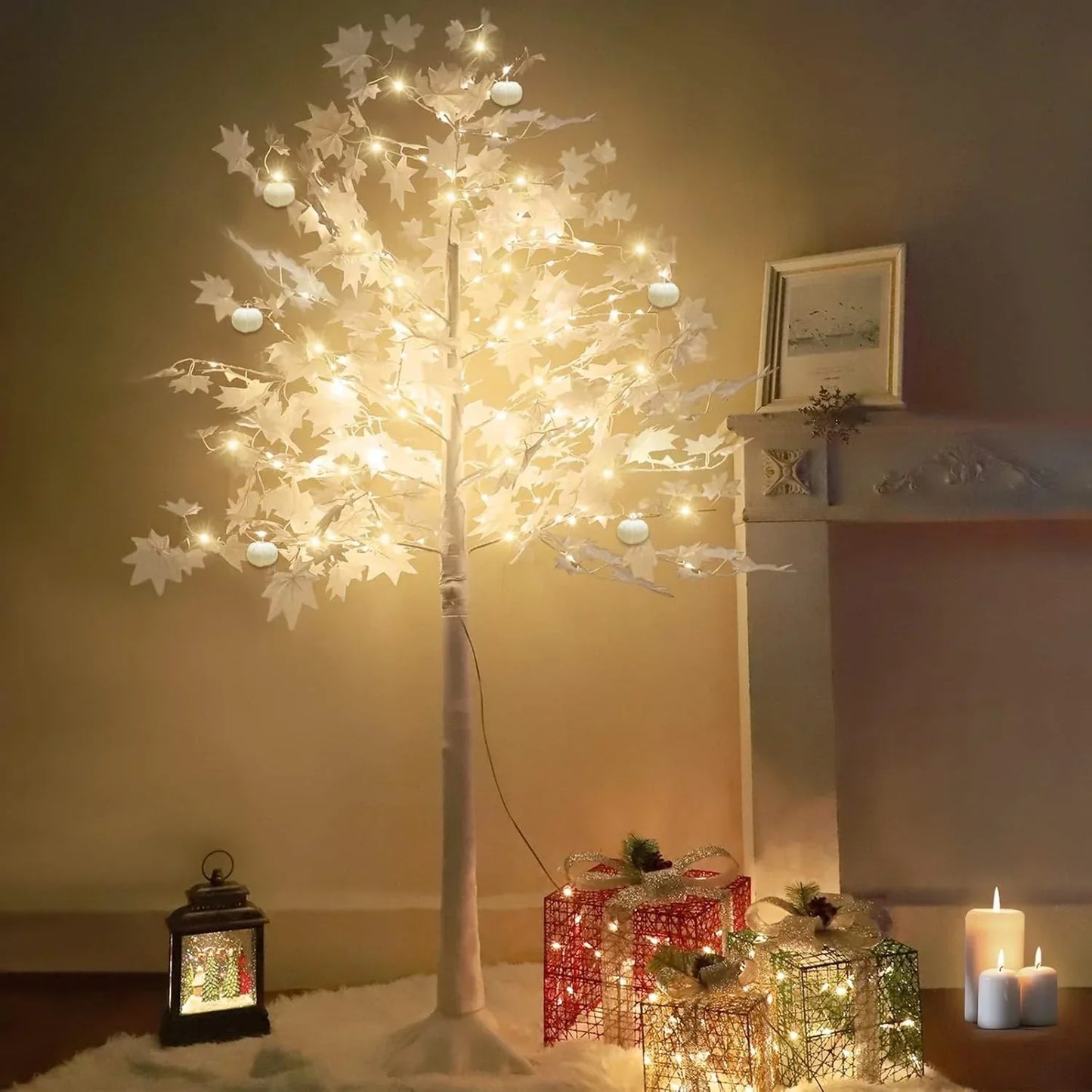 Copac Decorativ Iluminat cu 200 LED-uri, 180 cm Inaltima, Lu