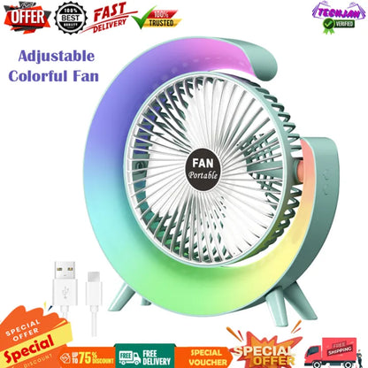Mini Ventilator Portabil USB cu LED