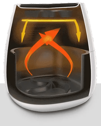 Friteuza cu aer cald AirFryer 3000W, capacitate 6L si afisaj digital + 100 hartii de copt cadou