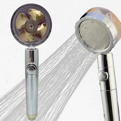 Cap de dus cu ventilator si presiune dubla, buton de oprire 