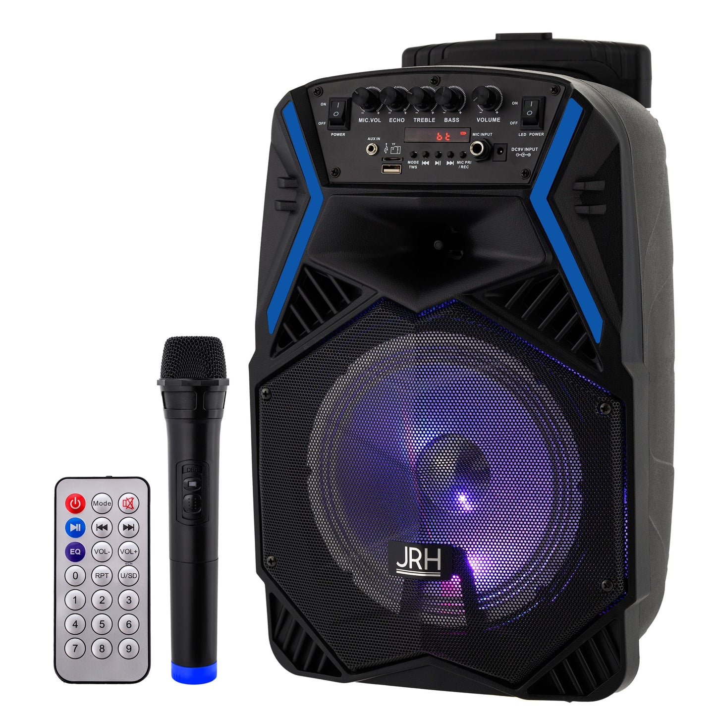 Boxa portabila tip troler JRH A81, 1800 mAh, USB, microfon wireless