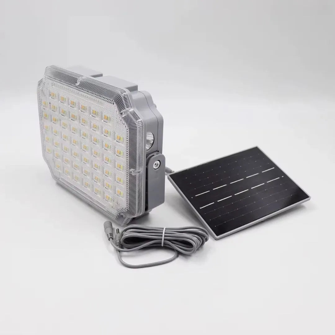Proiector LED cu Panou Solar 100W - Lampă Portabilă pentru Camping