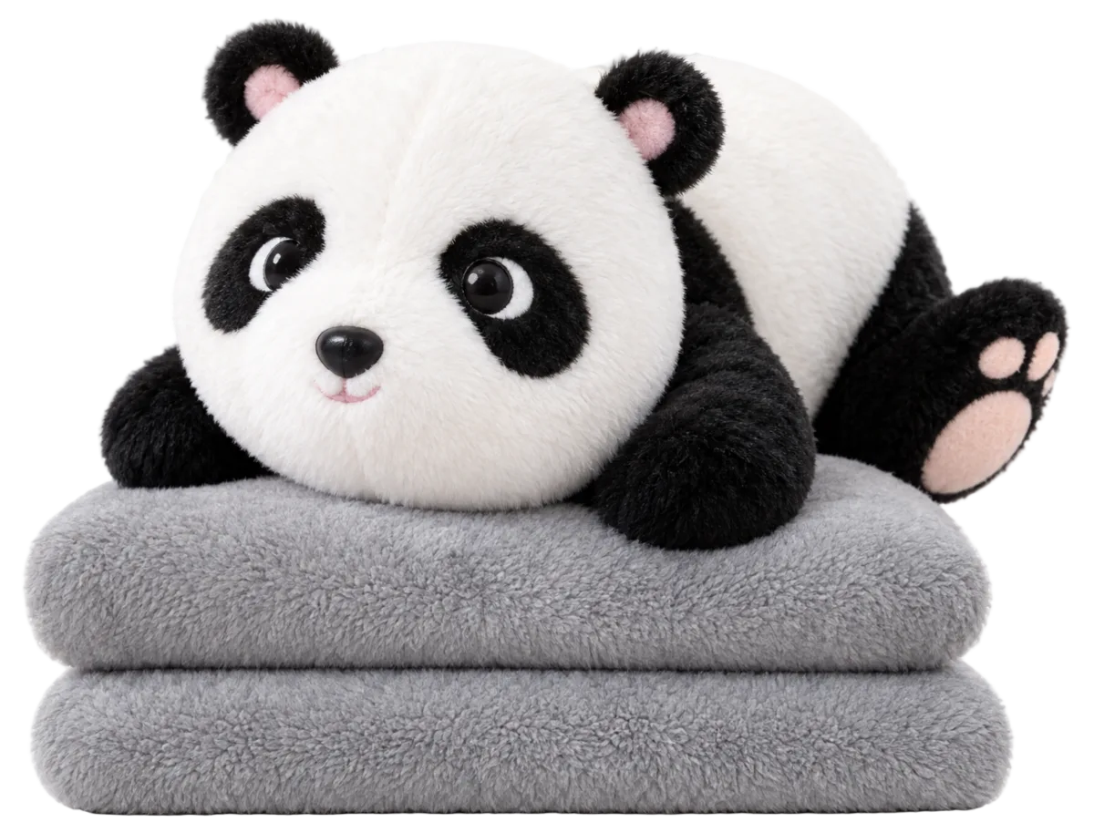 Jucărie Panda cu păturică gri de 200 × 100 cm