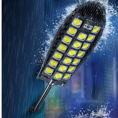 PACHET 1+1 GRATIS! Lampa solară stradală 3300W Ovala - Picior metalic