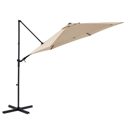 Umbrela de gradina ajustabila cu brat de metal, crem