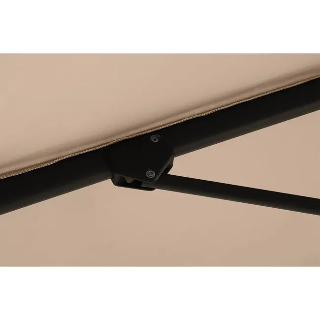 Umbrela de gradina ajustabila cu brat de metal, crem