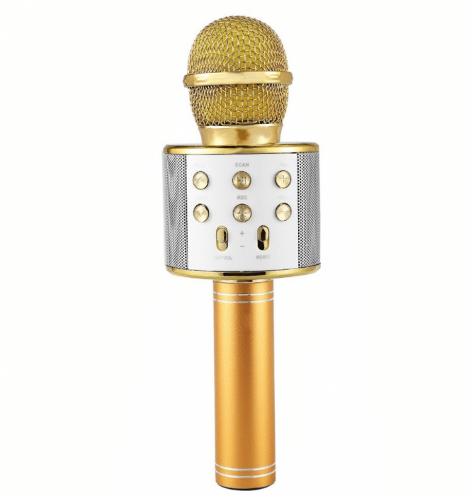 Microfon Karaoke Cu Bluetooth Si Boxa Compatibil