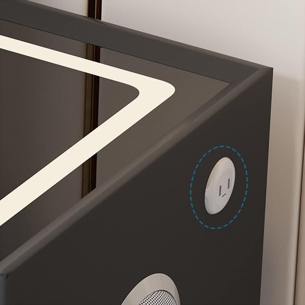 Noptiera Smart Multifunctionala cu Amprenta, LED, Bluetooth