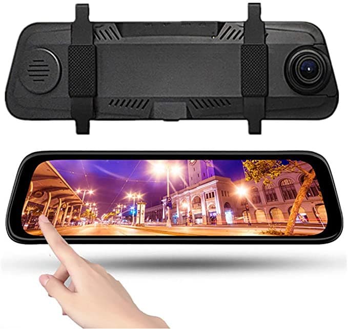 9.66inch 1080p Dual Lens Touchable Screen Car Recorder With 