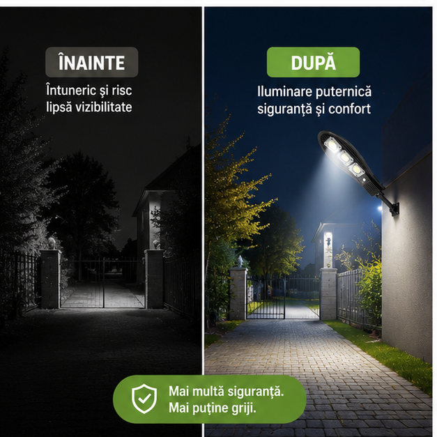 Set 2 x Lampa Solara stradala 90 LED-uri