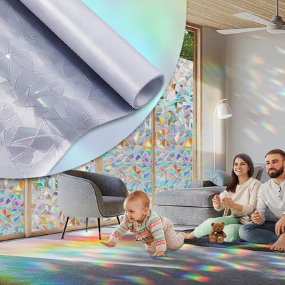 Folie Decorativă Autoadezivă Curcubeu Geam 60x200cm