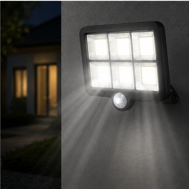 Proiector LED solar cu senzor mișcare, 260LM, panou 5m