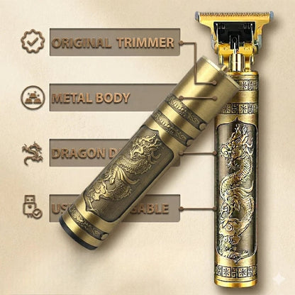Trimmer păr și barbă Vintage T9, cap ceramic, lamă inox