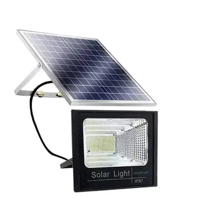 Proiector solar cu panou 100W, telecomandă, aluminiu