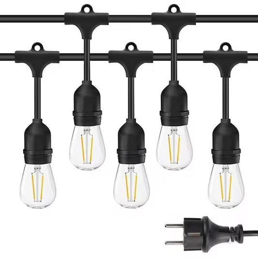 Ghirlandă LED Exterior 10m, IP65, Priză, Conectabilă