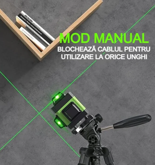 Nivela Laser 4D cu 16 Linii, Autonivelare și Trepied