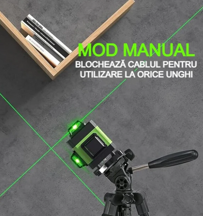 Nivela Laser 4D cu 16 Linii, Autonivelare și Trepied