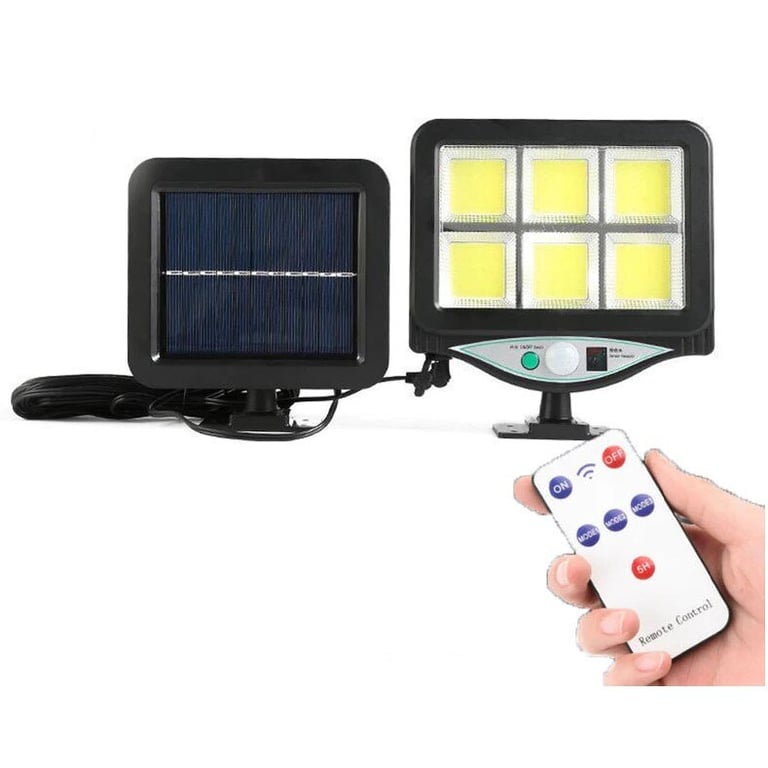 Proiector LED solar cu senzor mișcare, 260LM, panou 5m