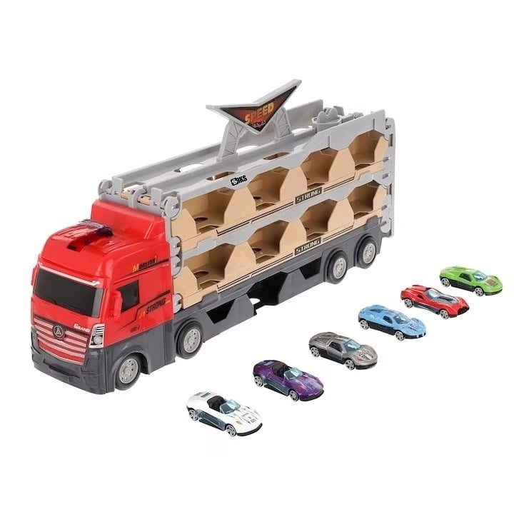 Trailer Transportor pentru Mașinuțe cu Catapultă – Pliabil, Capacitate 16 Mașinuțe