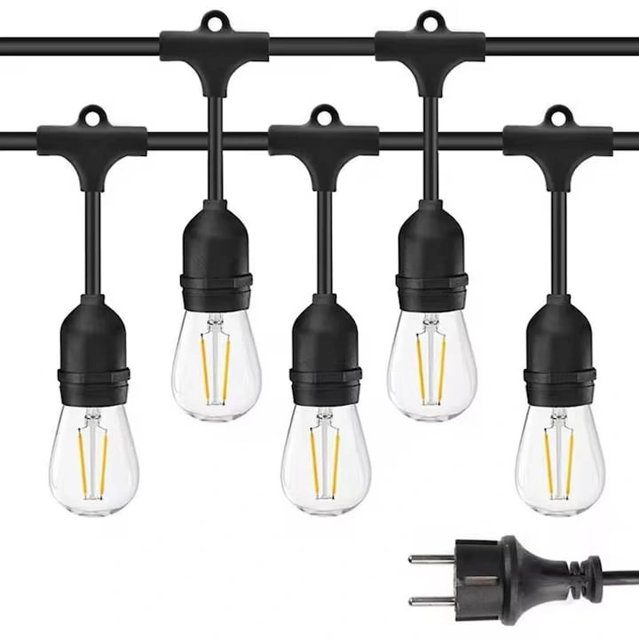 Ghirlandă Solară LED 10m pentru Exterior – Iluminare Decorativă, IP65
