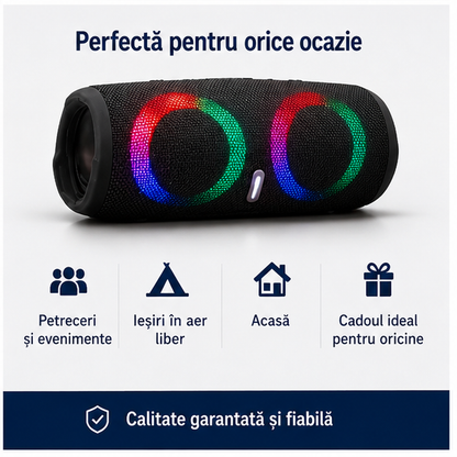 Boxă portabilă RGB CHARGE5, IP65, Bluetooth, Negru