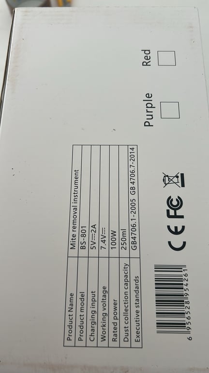 Mini Aspirator pentru Acarieni fără Fir BS-801 – Sterilizare UV-C, Aspirație Puternică, 100W