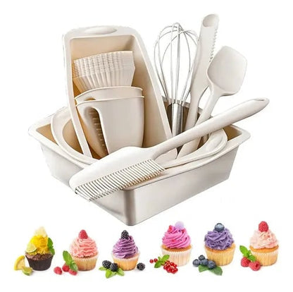 Set copt silicon profesional, 22 piese, tăvi non-stick