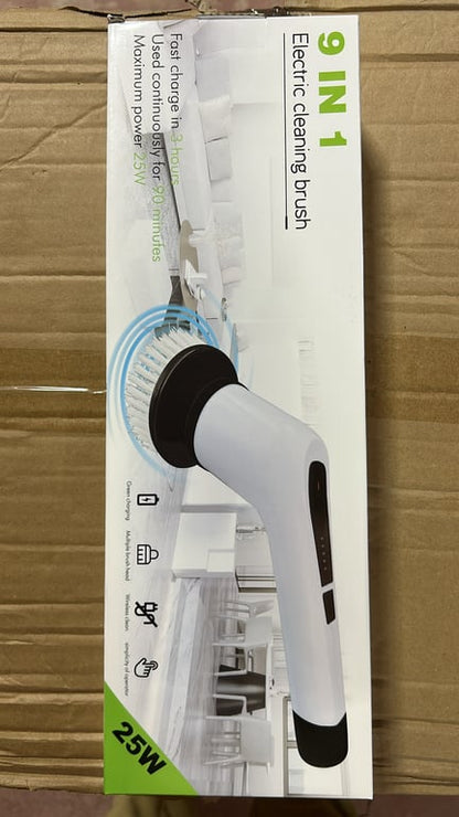 Perie Electrică de Curățare 9 în 1, Reîncărcabilă, 25W, USB Type-C, 9 Capete Interschimbabile