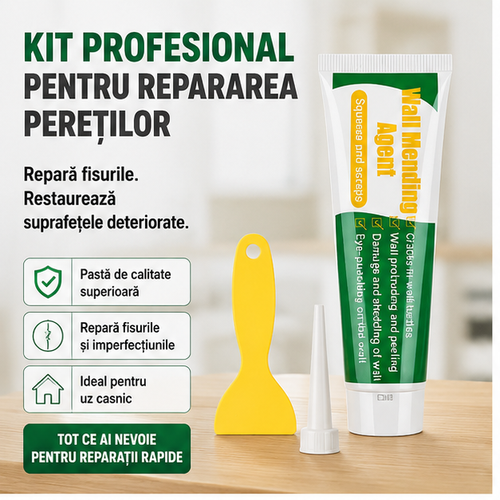 Kit Reparare Pereți - Pastă pentru Fisuri și Găuri