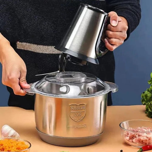 Tocător Electric 5L, 1000W, Inox, Lame Ascuțite Hausberg