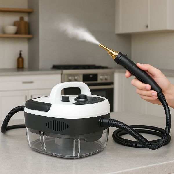 Aparat de Curățat cu Aburi Portabil – 8 Niveluri de Abur, Rezervor 1200 ml, Încălzire Rapidă în 15 Secunde