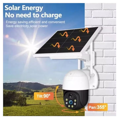 Cameră supraveghere solară WiFi, zoom 20X, baterie 12000mAh