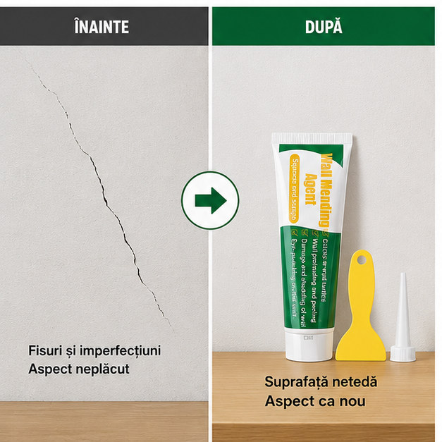 Kit Reparare Pereți - Pastă pentru Fisuri și Găuri