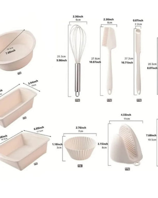 Set copt silicon profesional, 22 piese, tăvi non-stick