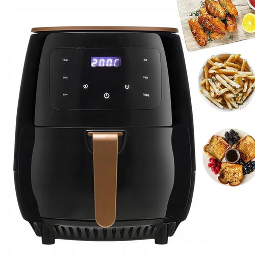 Friteuză cu aer cald 6L, 2400W, coș antiaderent detașabil