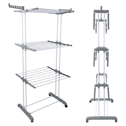 Uscător de rufe pliabil, 3 niveluri, compact 105 cm